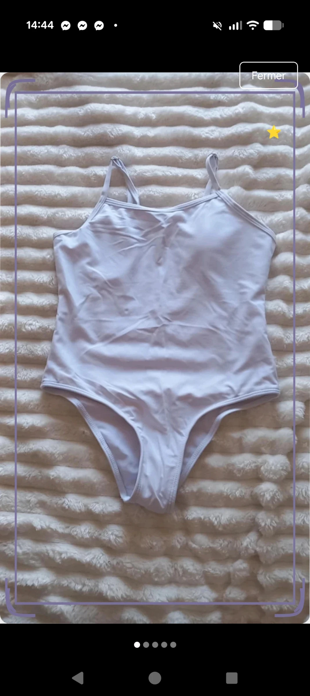 Maillot de bain 1 pièce blanc uni - 11 ans (Neuf sans étiquette)